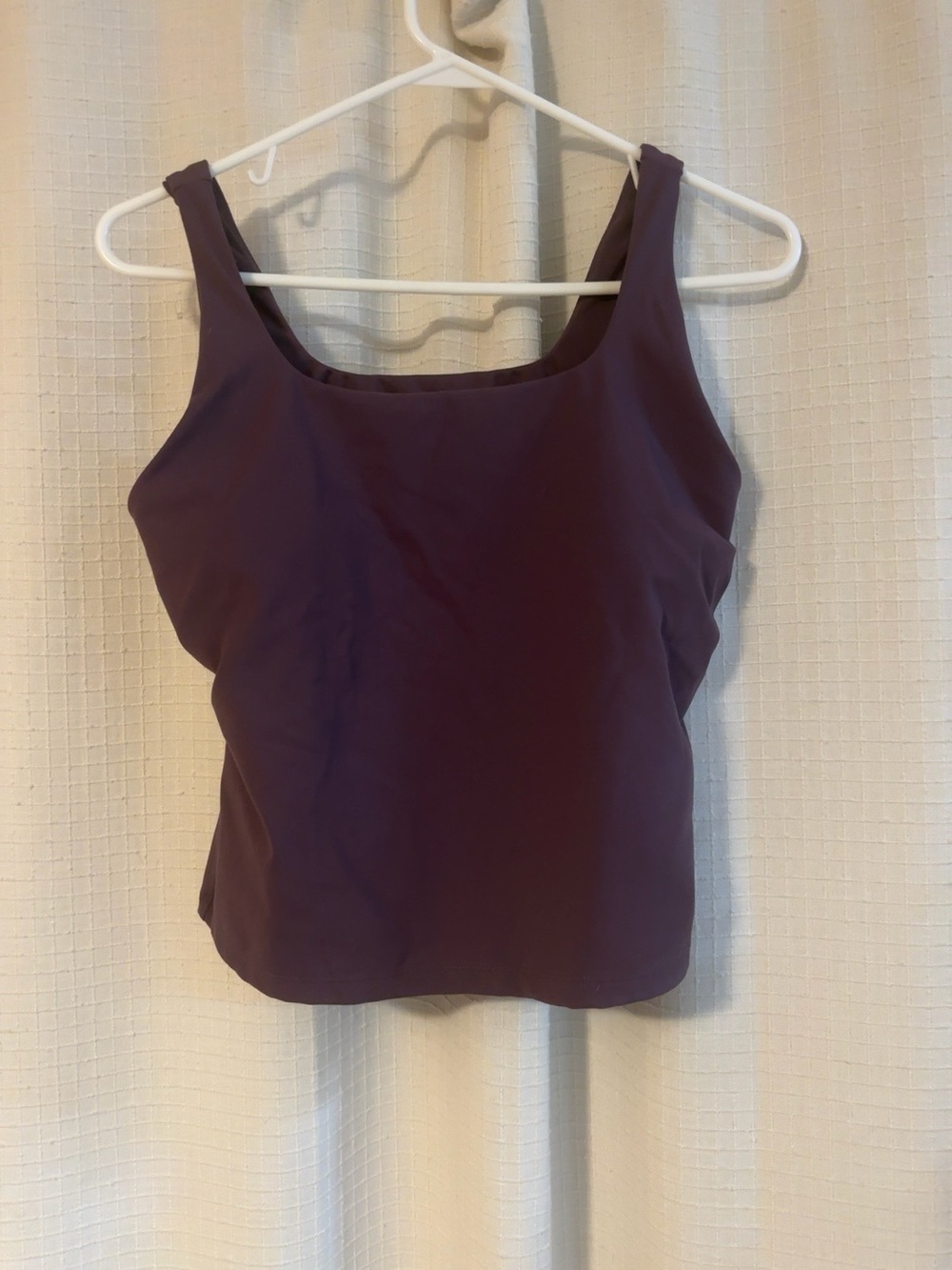 FLX Travel Leisure Shelf Bra Tank Top Women’s Large Plum Purple Built In Bra